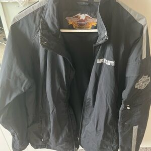 Unisex Harley Davidson motorcycle reflective rain jacket waterproof size medium